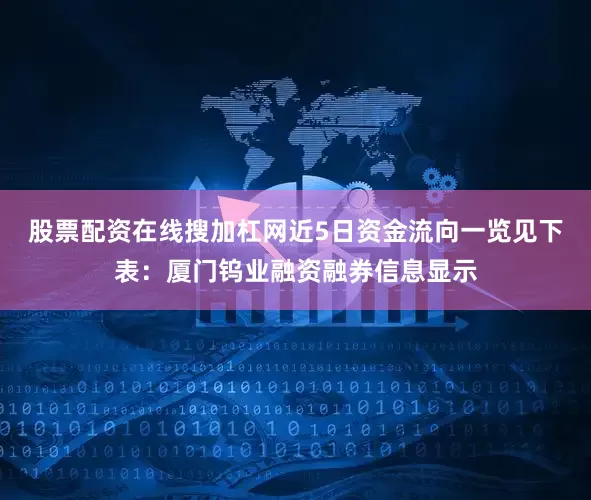 股票配资在线搜加杠网近5日资金流向一览见下表：厦门钨业融资融券信息显示